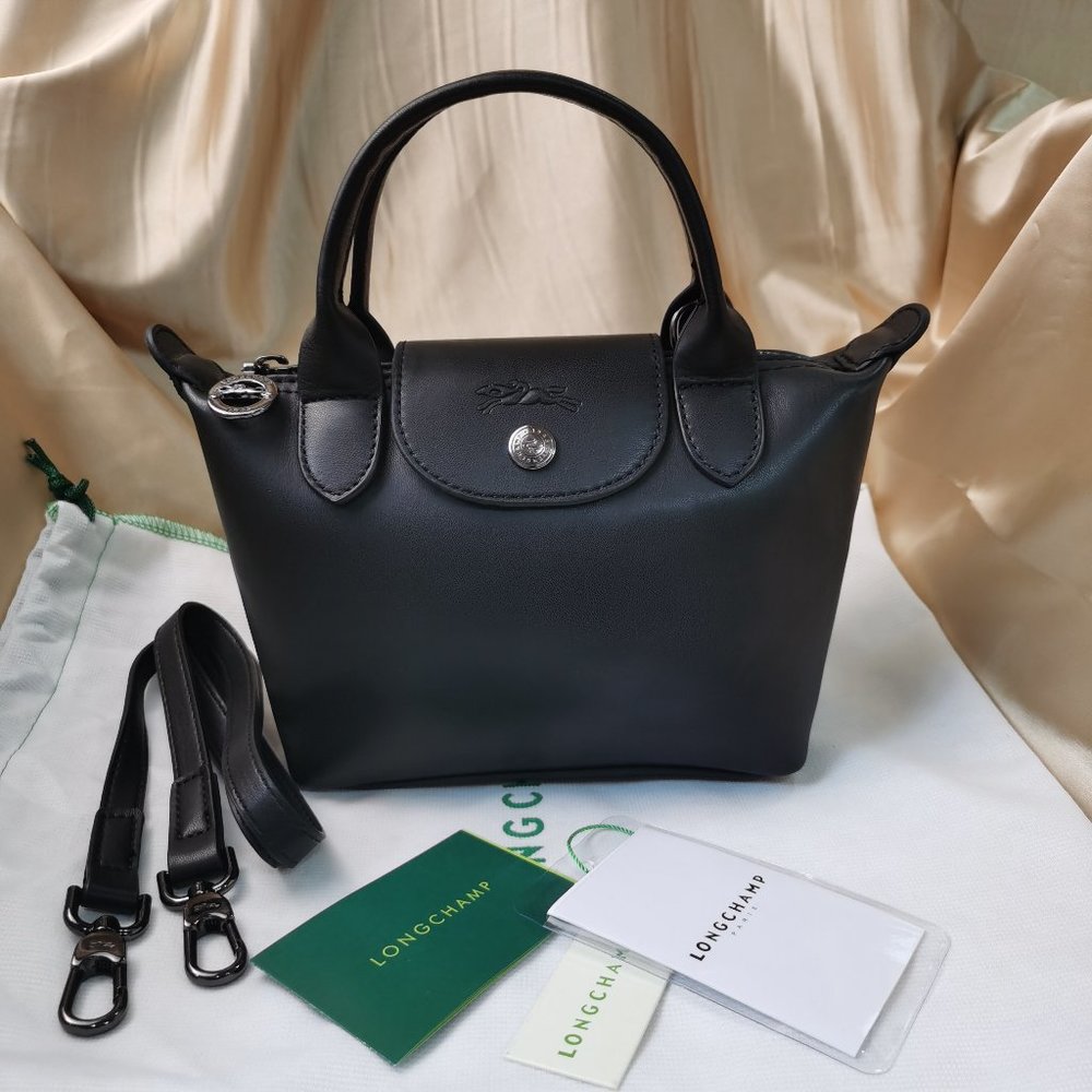NWT Longchamp Le pliage Black mini Bag